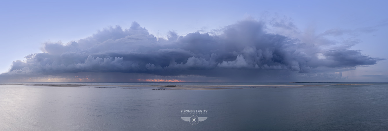 Photo panoramique artistique du Banc d'Arguin par le photographe du Bassin d'Arcachon Stéphane Scotto